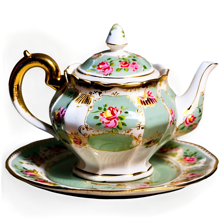 Vintage Tea Tray Png Yvm PNG Image