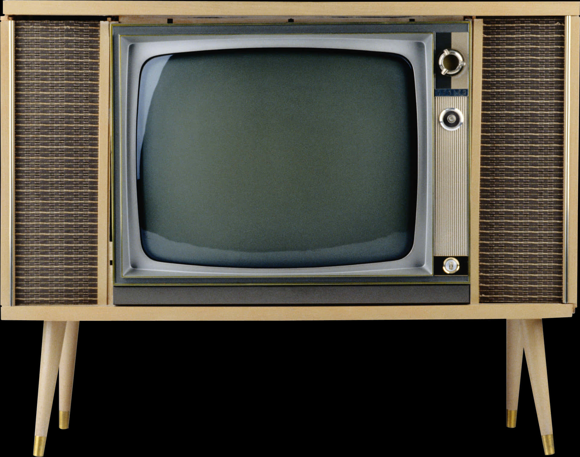 Vintage Television Console PNG Image