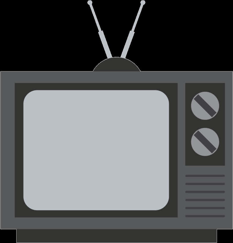 Vintage Television Graphic PNG Image