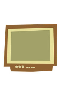 Vintage Television Graphic PNG Image