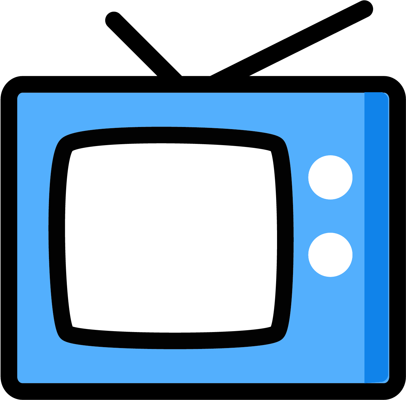 Vintage Television Icon PNG Image