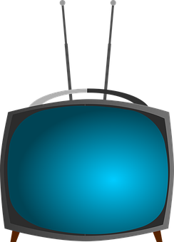 Vintage Television Vector Illustration PNG Image