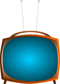 Vintage Television Vector Illustration PNG Image