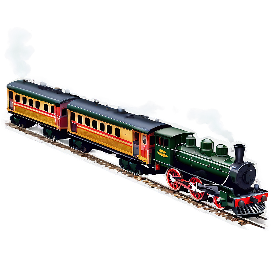 Vintage Train Graphic Png 06242024 PNG Image