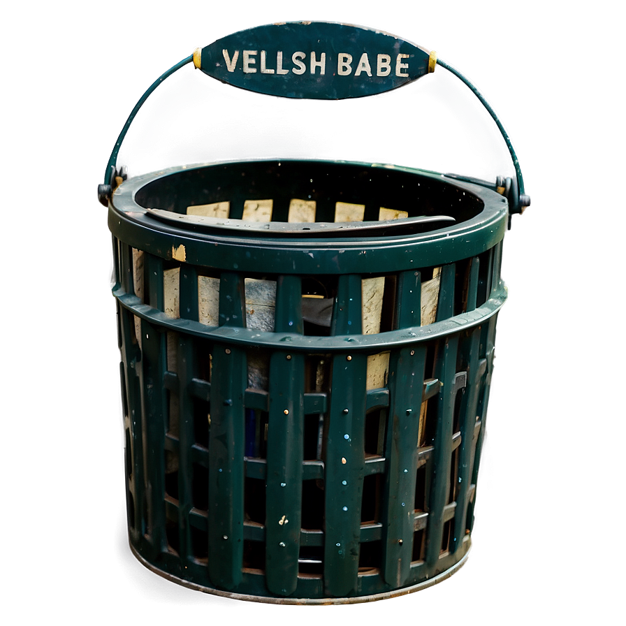 Vintage Trash Bin Representation Png Okj4 PNG Image