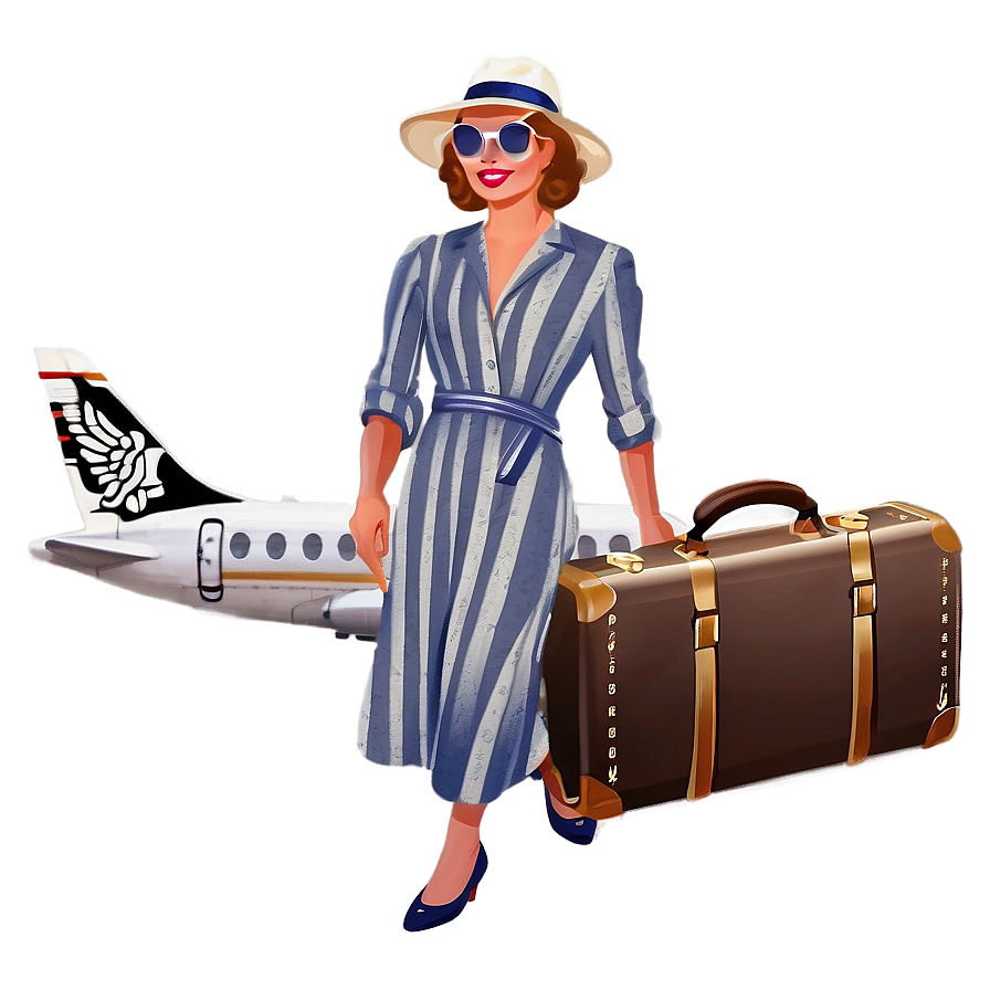 Vintage Travel Vacation Png Cni PNG Image