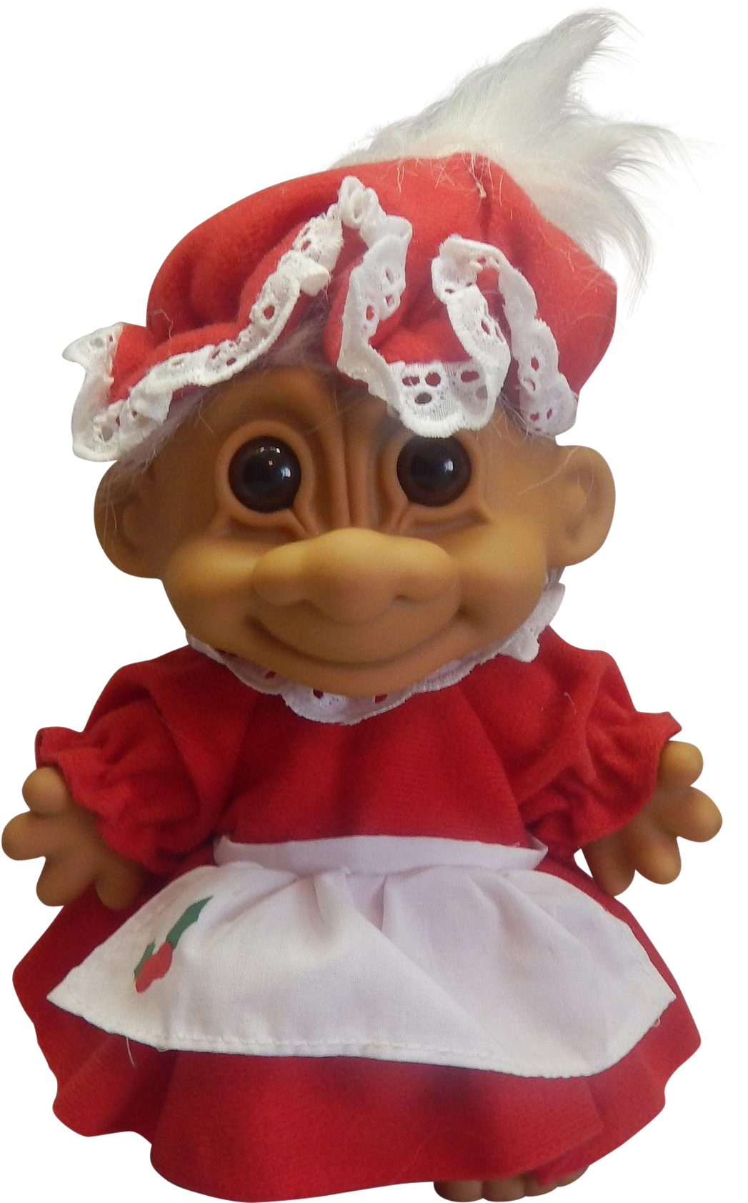 Vintage Troll Dollin Red Dress PNG Image