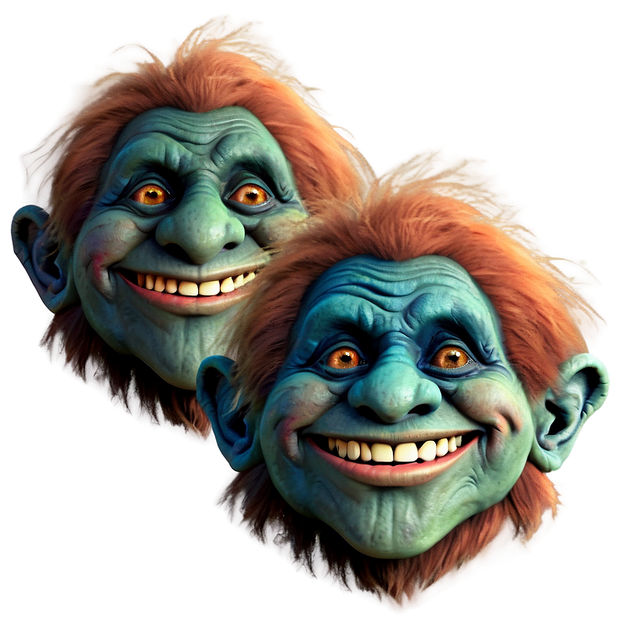 Vintage Troll Faces Artwork Png 12 PNG Image