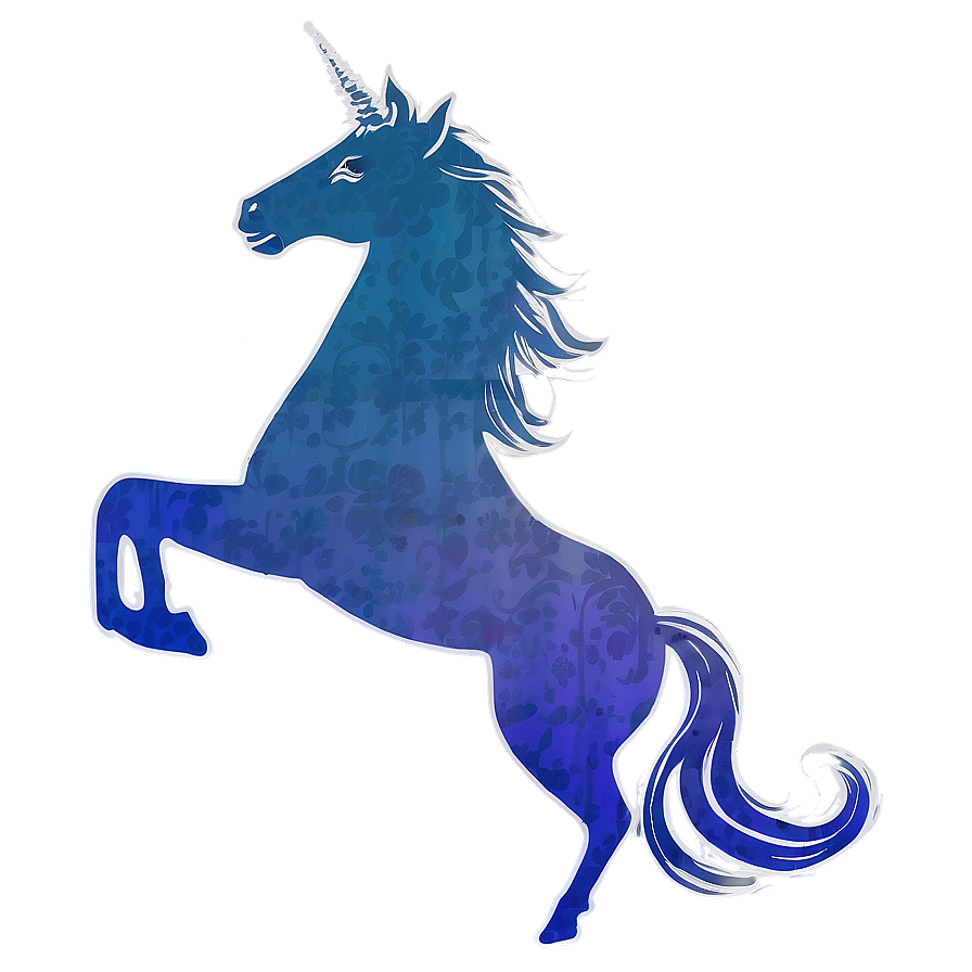 Vintage Unicorn Silhouette Png Alm PNG Image