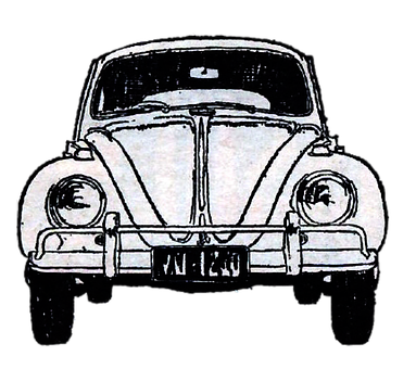 Vintage Volkswagen Beetle Illustration PNG Image