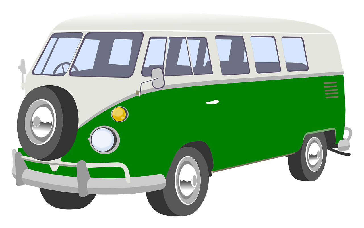 Vintage Volkswagen Bus Illustration PNG Image