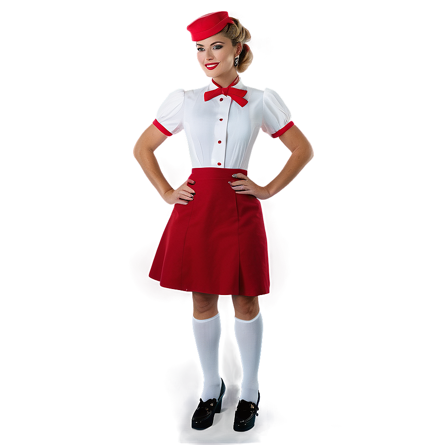 Vintage Waitress Outfit Png 24 PNG Image