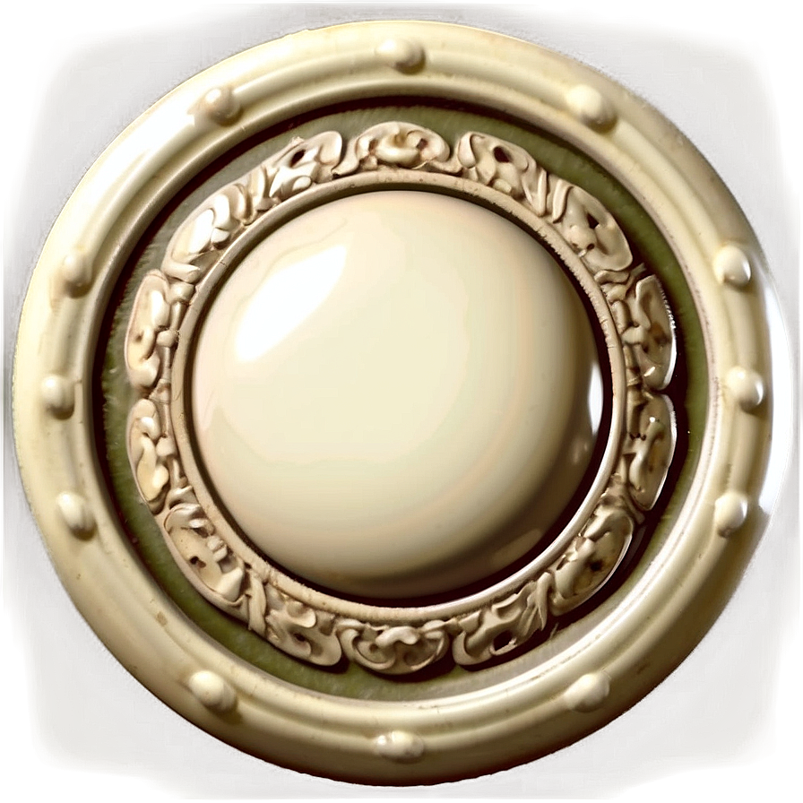 Vintage White Button Style Png Srw64 PNG Image