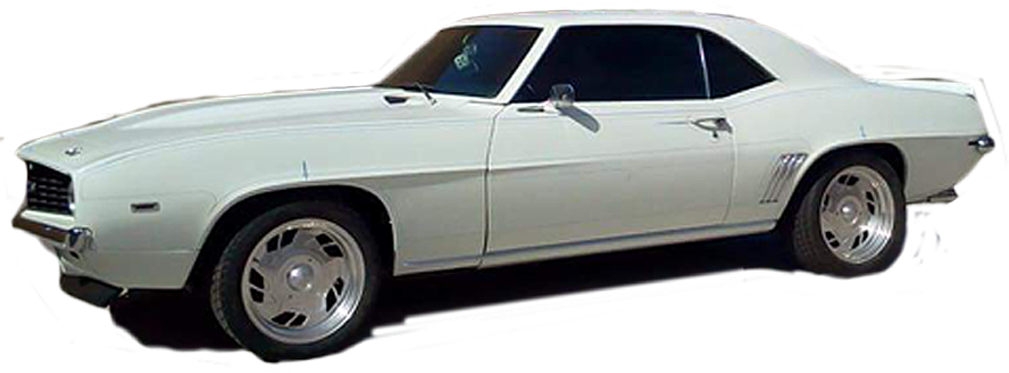 Vintage White Chevrolet Camaro Classic Car PNG Image