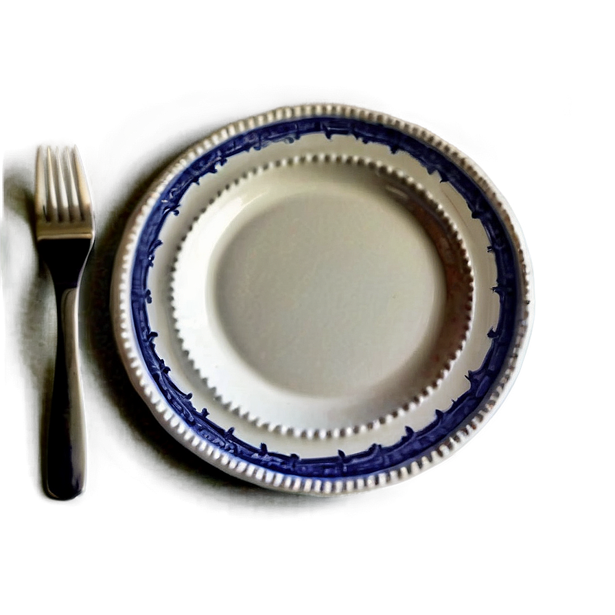 Vintage White Plate Png Dru PNG Image