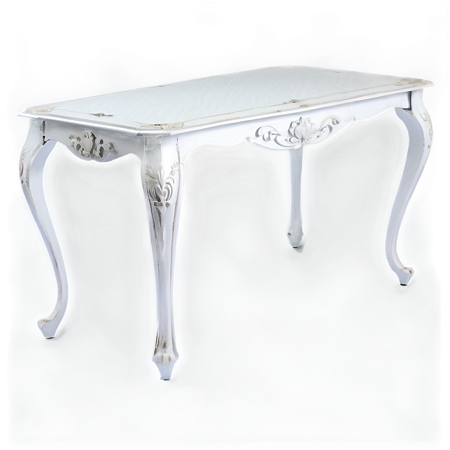 Vintage White Table Png Kru PNG Image