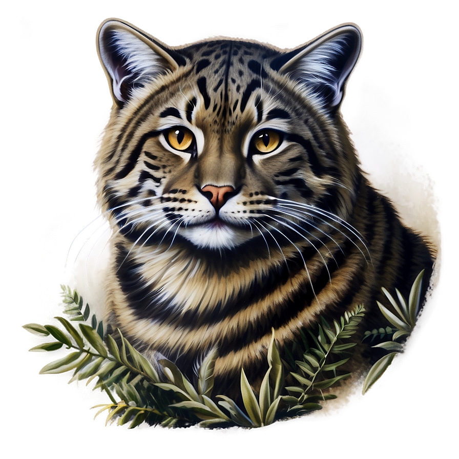 Vintage Wildcat Illustration Png 92 PNG Image