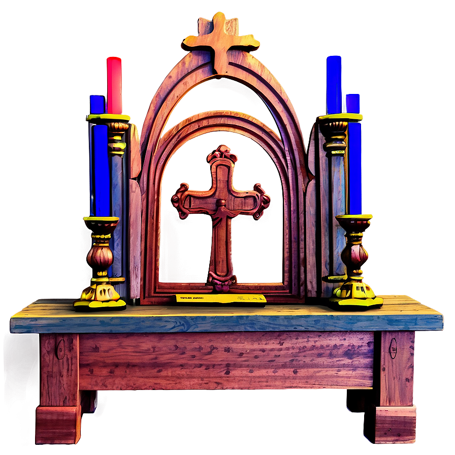 Vintage Wooden Altar Png Qlu15 PNG Image