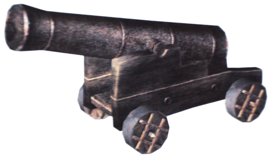 Vintage Wooden Cannon Isolated PNG Image