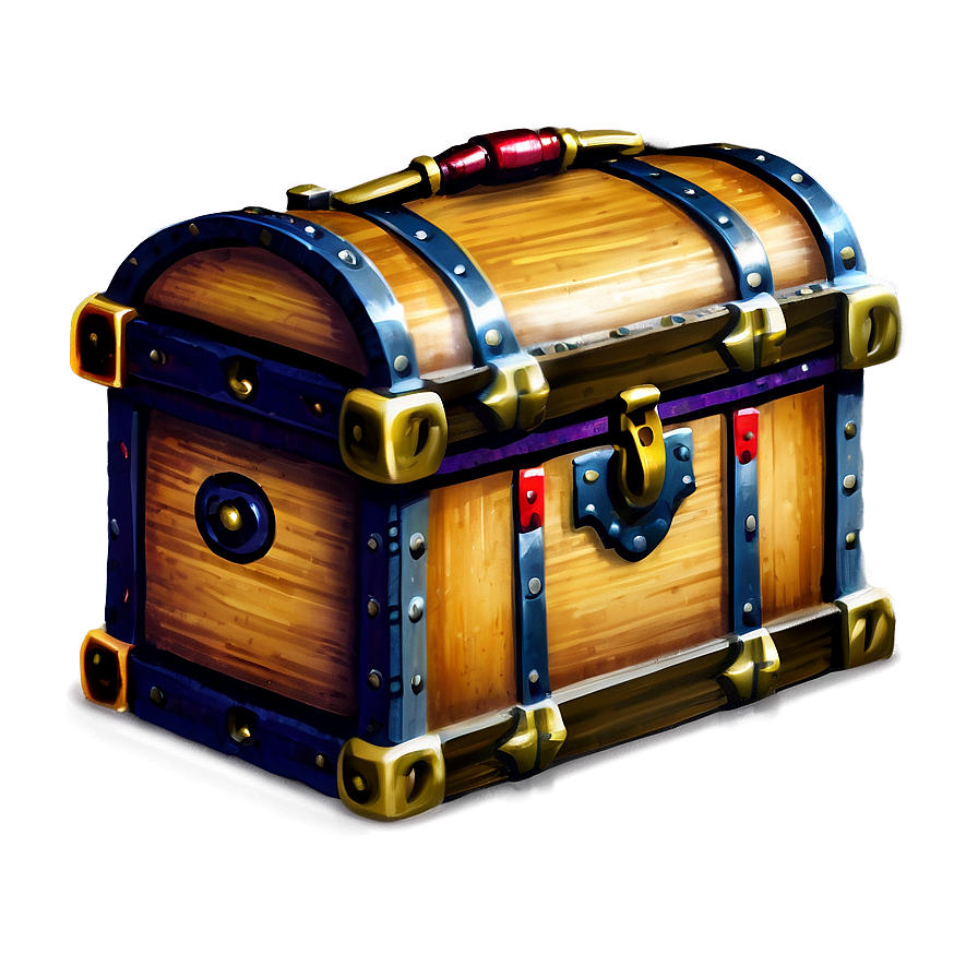 Vintage Wooden Treasure Chest Png Cxb26 PNG Image