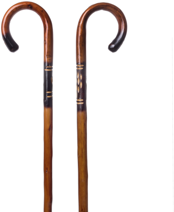 Vintage Wooden Walking Sticks PNG Image