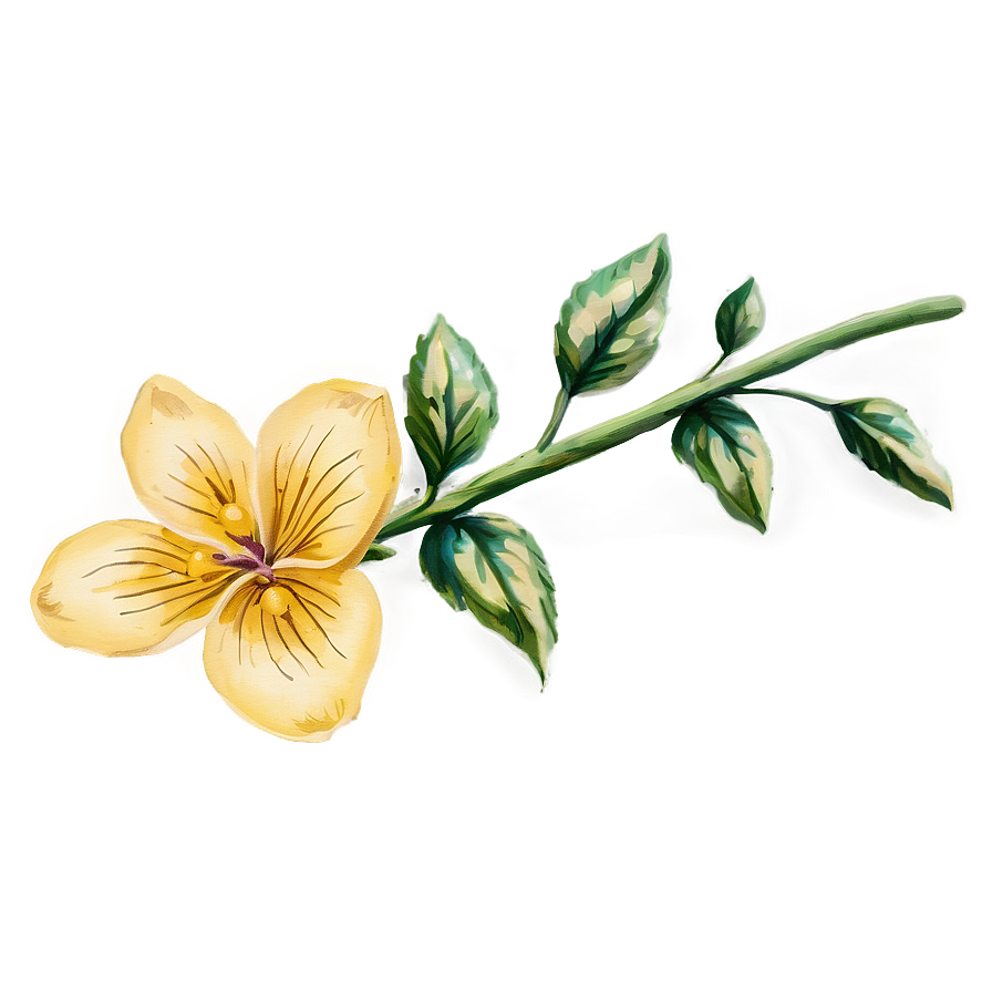 Vintage Yellow Flowers Png Dps99 PNG Image