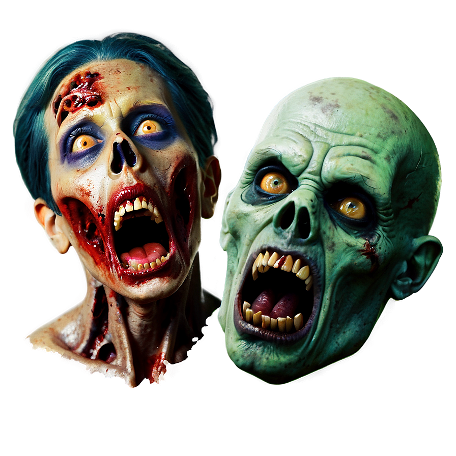 Vintage Zombie Movie Poster Png Jfg PNG Image