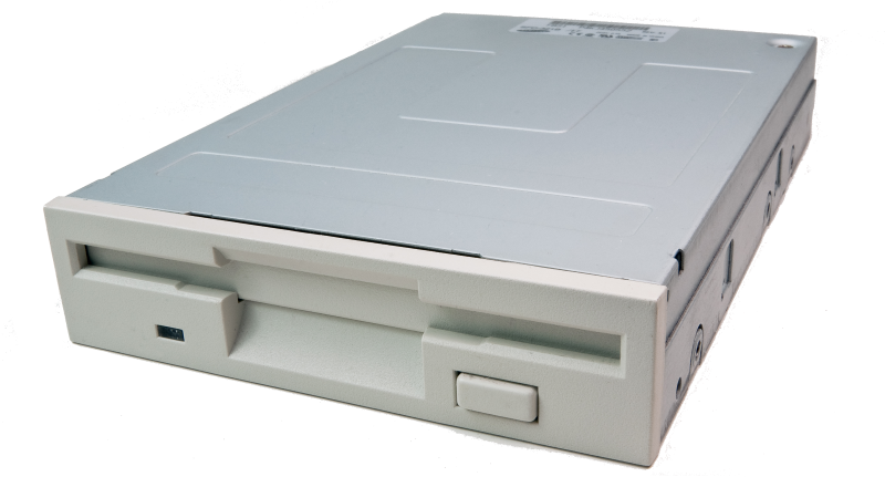 Vintage3.5 Inch Floppy Disk Drive PNG Image