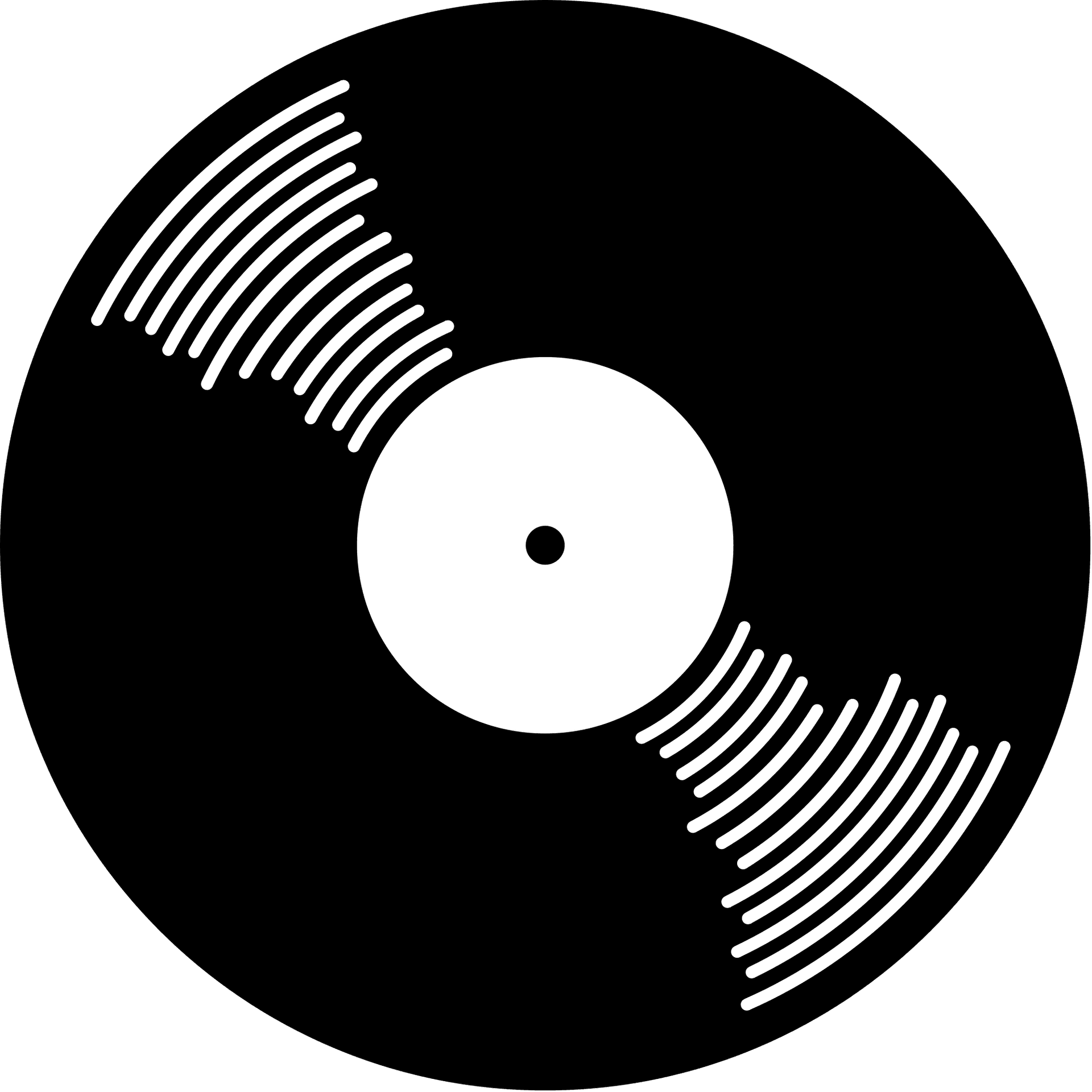 Vinyl Record Silhouette PNG Image