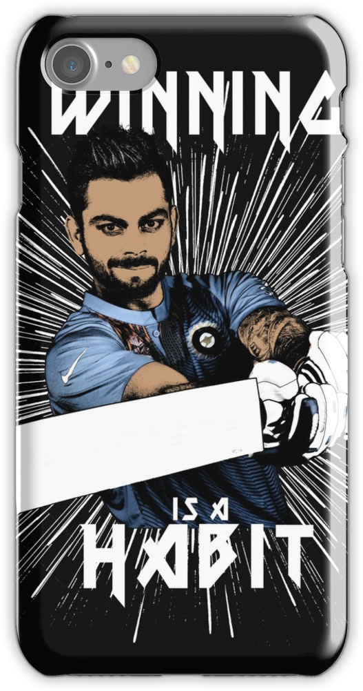 Virat Cricket Winning Habiti Phone Case PNG Image