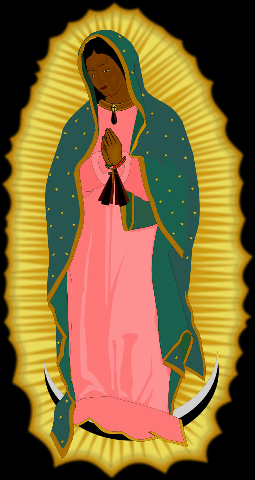 Virgen De Guadalupe Illustration PNG Image