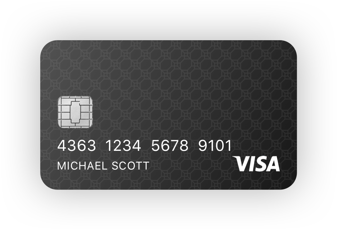 Visa Debit Card Mockup PNG Image