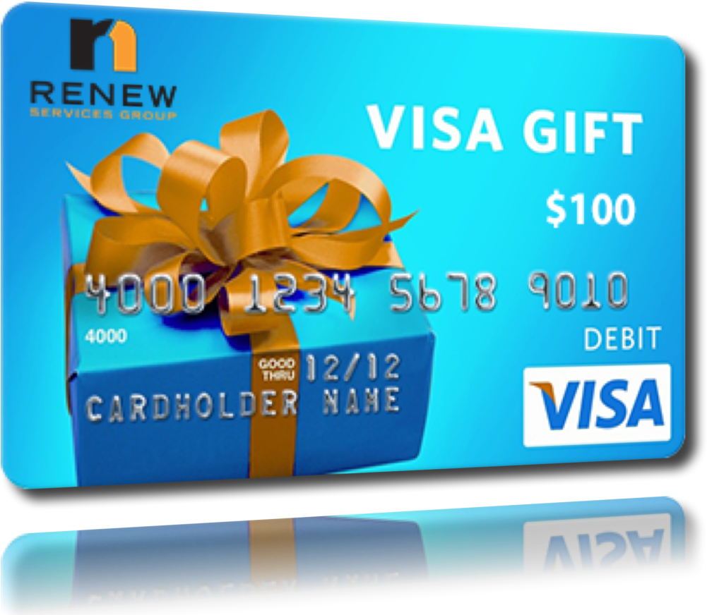 Visa Gift Card100 Dollars PNG Image