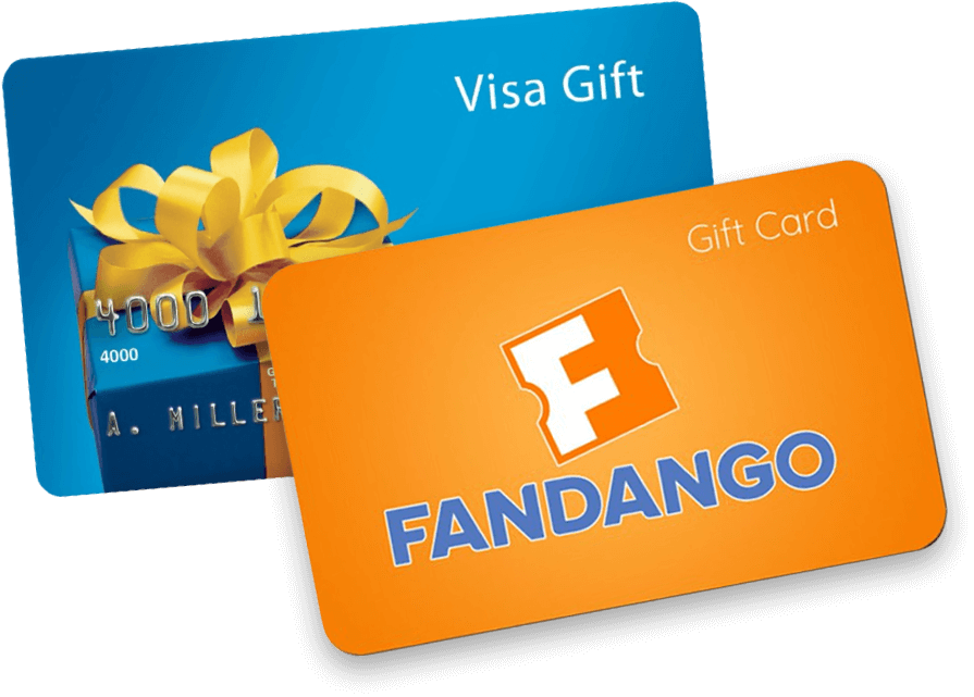 Visaand Fandango Gift Cards PNG Image