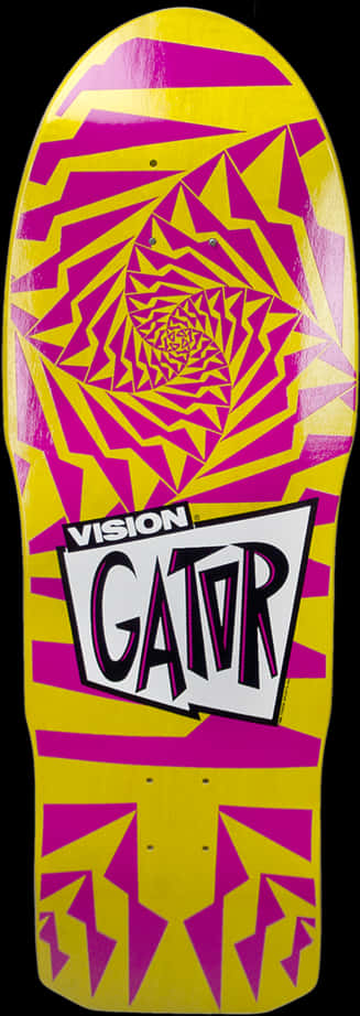 Vision Gator Skateboard Deck Graphic PNG Image