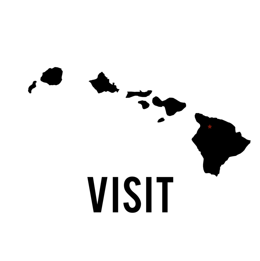 Visit Hawaiian Islands Graphic PNG Image