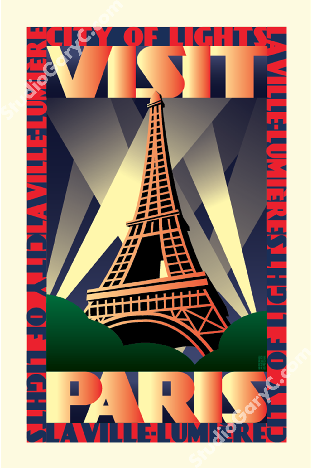 Visit Paris Cityof Lights Poster PNG Image