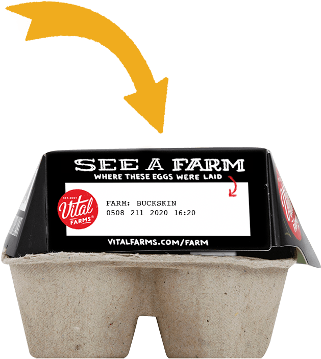 Vital Farms Egg Carton Traceability PNG Image