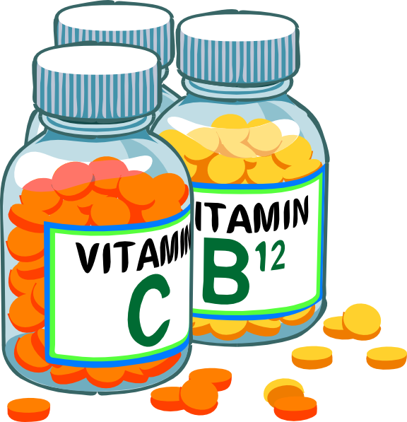 Vitamin Cand B12 Bottles PNG Image