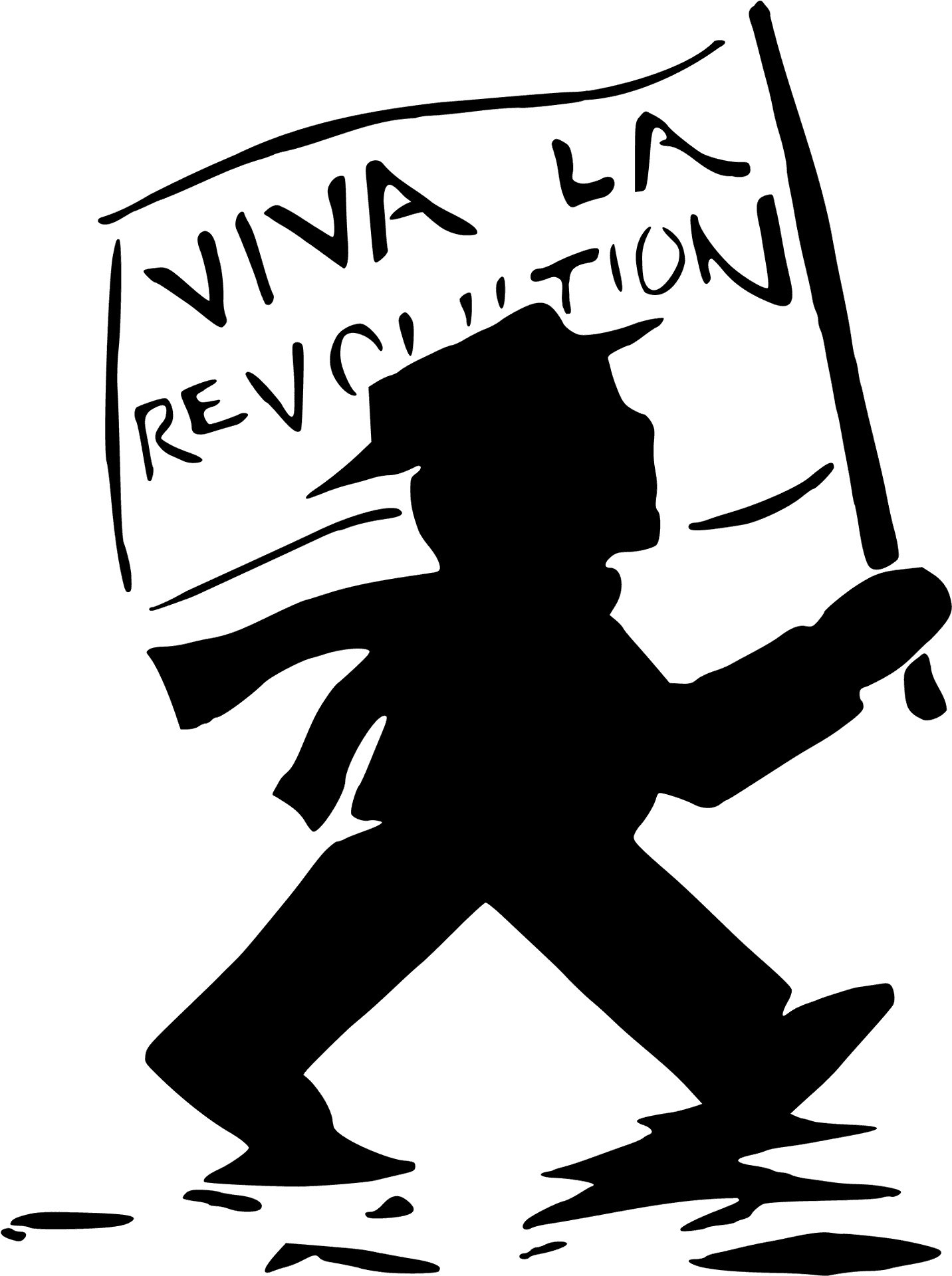 Viva La Revolution Silhouette PNG Image