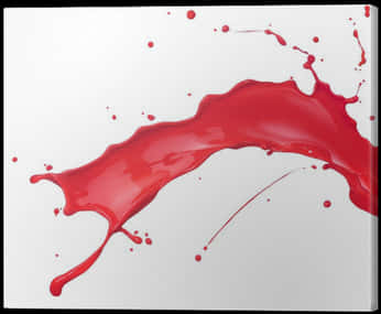 Vivid Red Paint Splash PNG Image