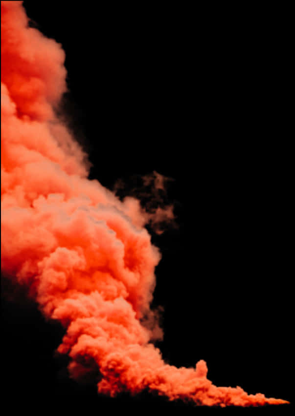 Vivid Red Smoke Plume PNG Image