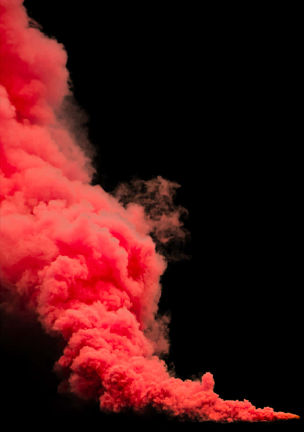 Vivid Red Smoke Plume PNG Image