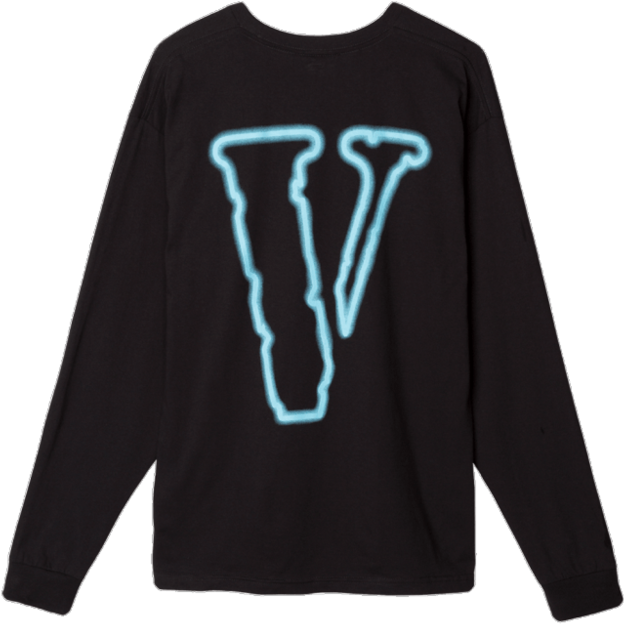 Vlone Neon Outline Logo Long Sleeve Shirt PNG Image