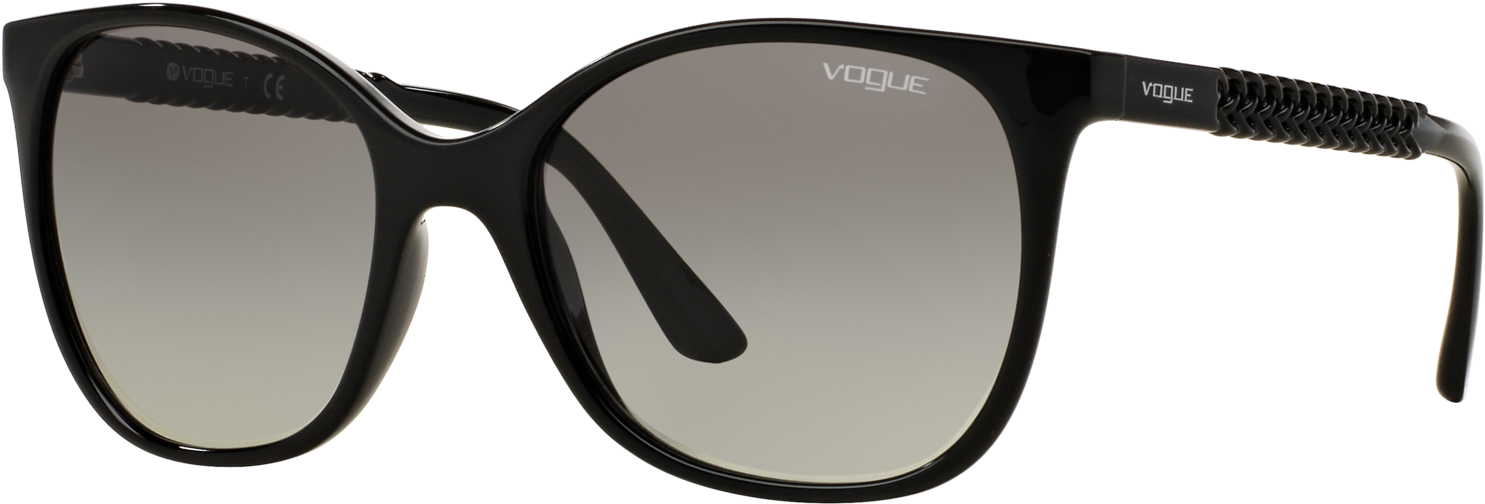 Vogue Black Oversized Sunglasses PNG Image