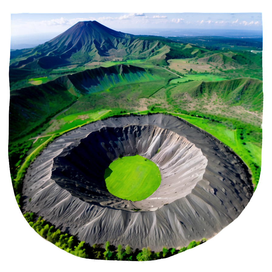 Volcanic Crater Aerial View Png 91 PNG Image