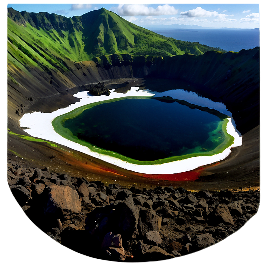 Volcanic Crater Lake Png Ccu PNG Image