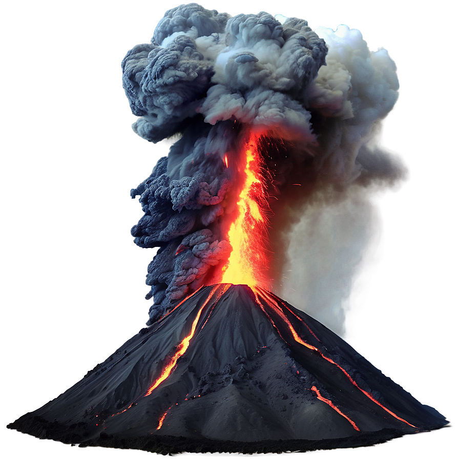 Volcanic Eruption Explosion Png Hal6 PNG Image