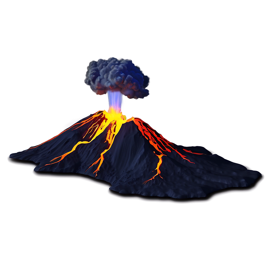 Volcanic Eruption Fire Png B PNG Image