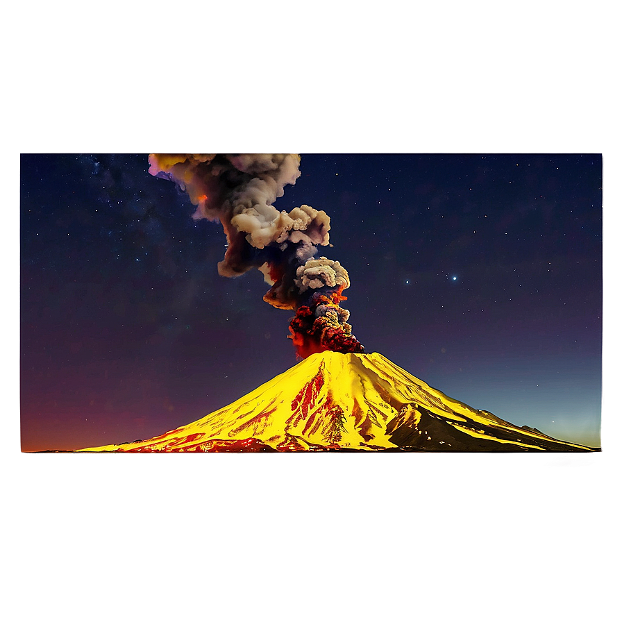 Volcano And Full Moon Png 26 PNG Image